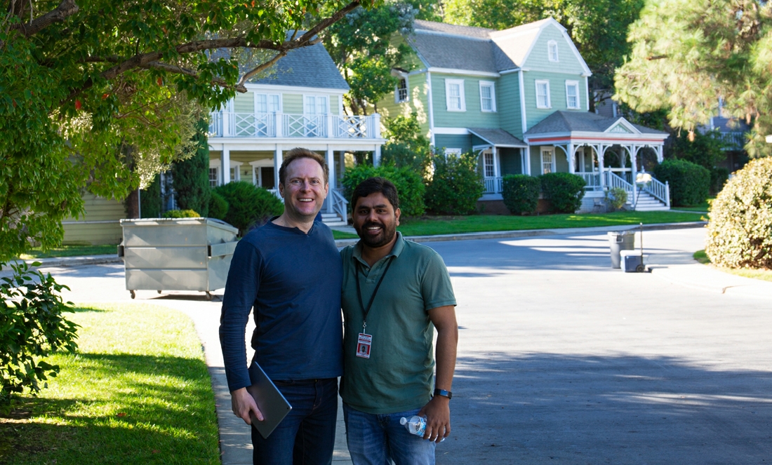 Arek Zasowski at the backlot of the Universal Studios Hollywood