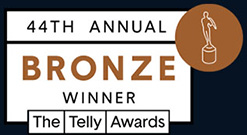 44th Annual Telly Awards – Bronze Winner Arek Zasowski Arek Zasowski 44th Annual Bronze Telly Award Winner badge – award-winning filmmaker and actor