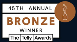 45th Annual Telly Awards – Bronze Winner Arek Zasowski Arek Zasowski 45th Annual Bronze Telly Award Winner badge – award-winning actor, director, and producer
