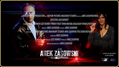 Detective Jack Berdett – Sci-Fi Short by Arek Zasowski | Film Still Film still from Detective Jack Berdett, a sci-fi comedy short starring and directed by Arek Zasowski, with Lizet Benrey, featuring VFX and cybercrime plot