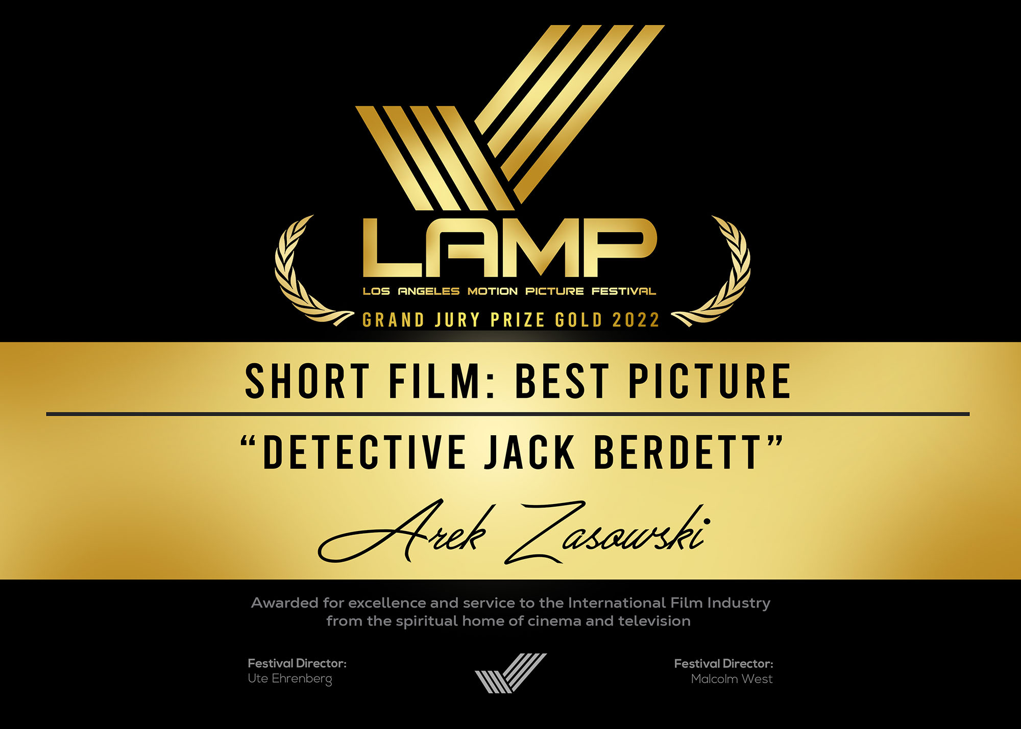 Best Picture Grand Jury Gold – Los Angeles Motion Picture Festival 2022
