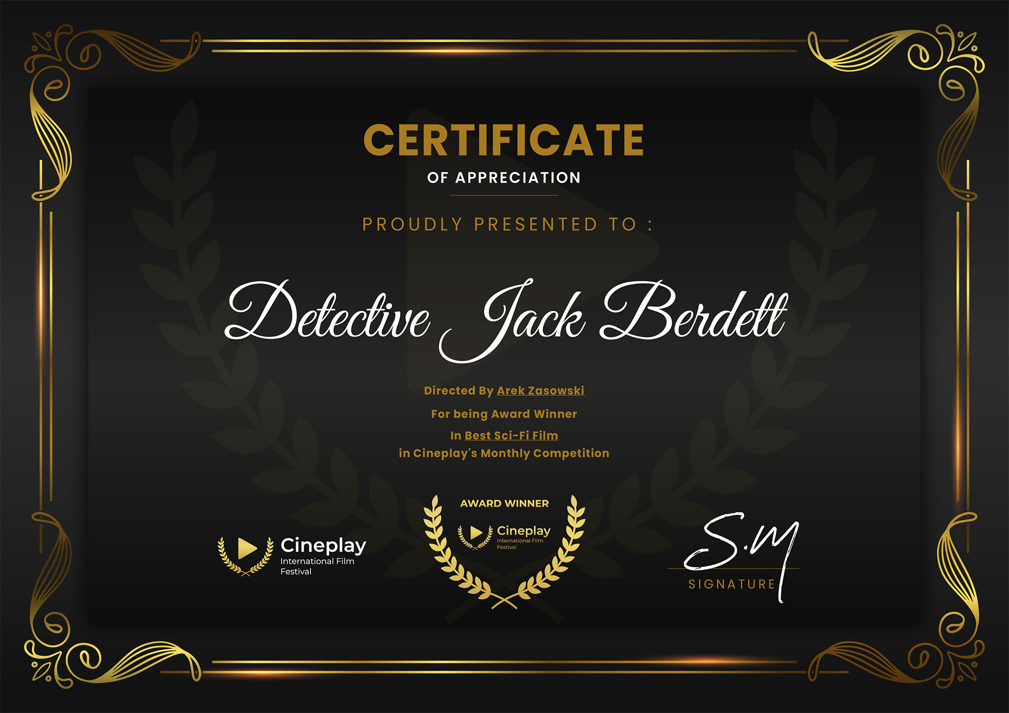 Best Sci-Fi Film – Cineplay International Film Festival UK 2021