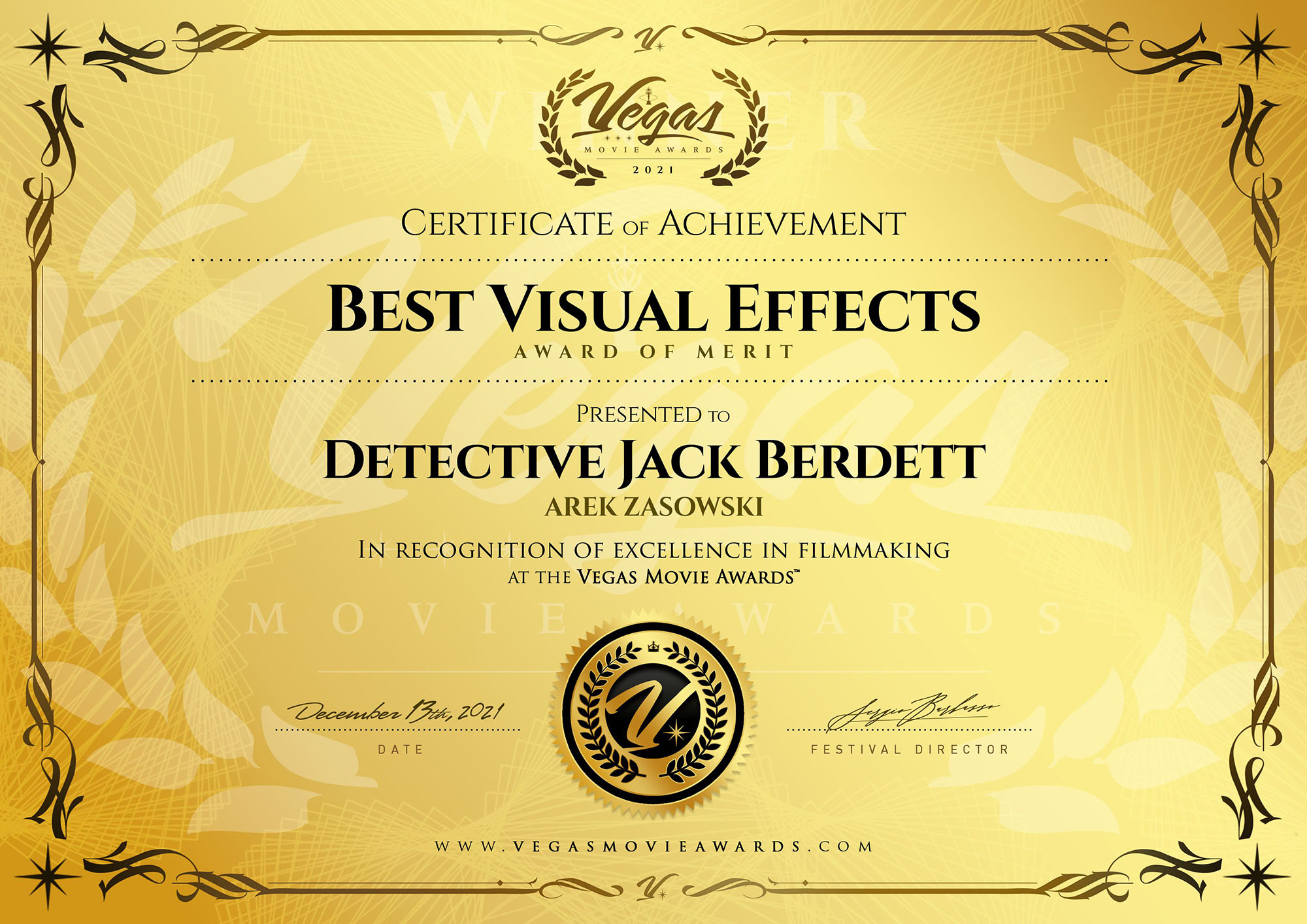 Best Visual Effects – Vegas Movie Awards 2021