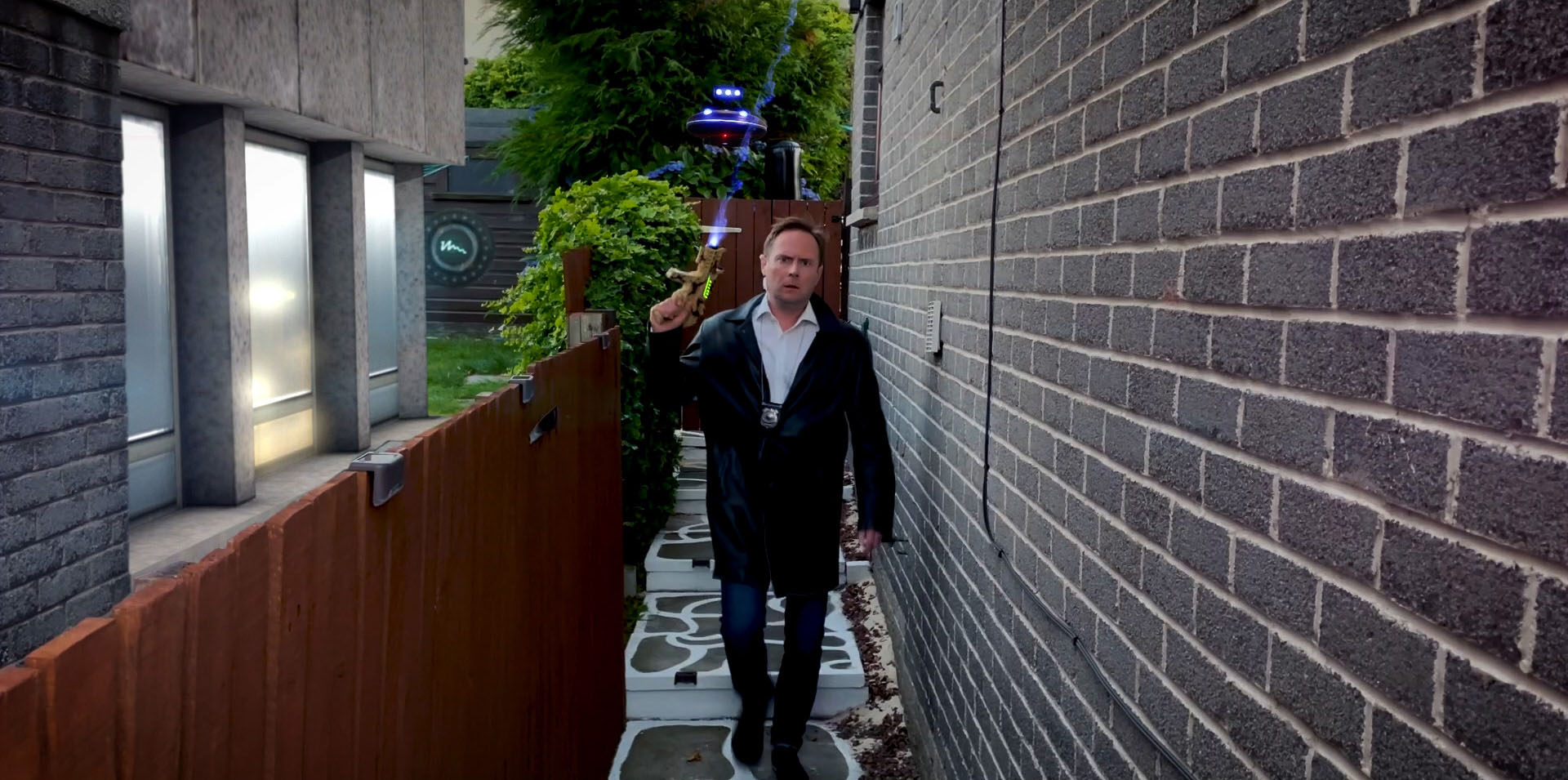 Hostile drone attack sequence from Detective Jack Berdett