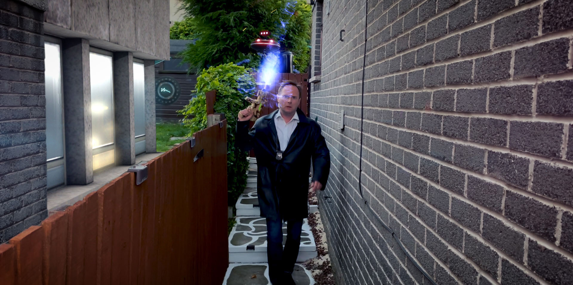 Arek Zasowski locked in high tension sci-fi action as Detective Jack Berdett