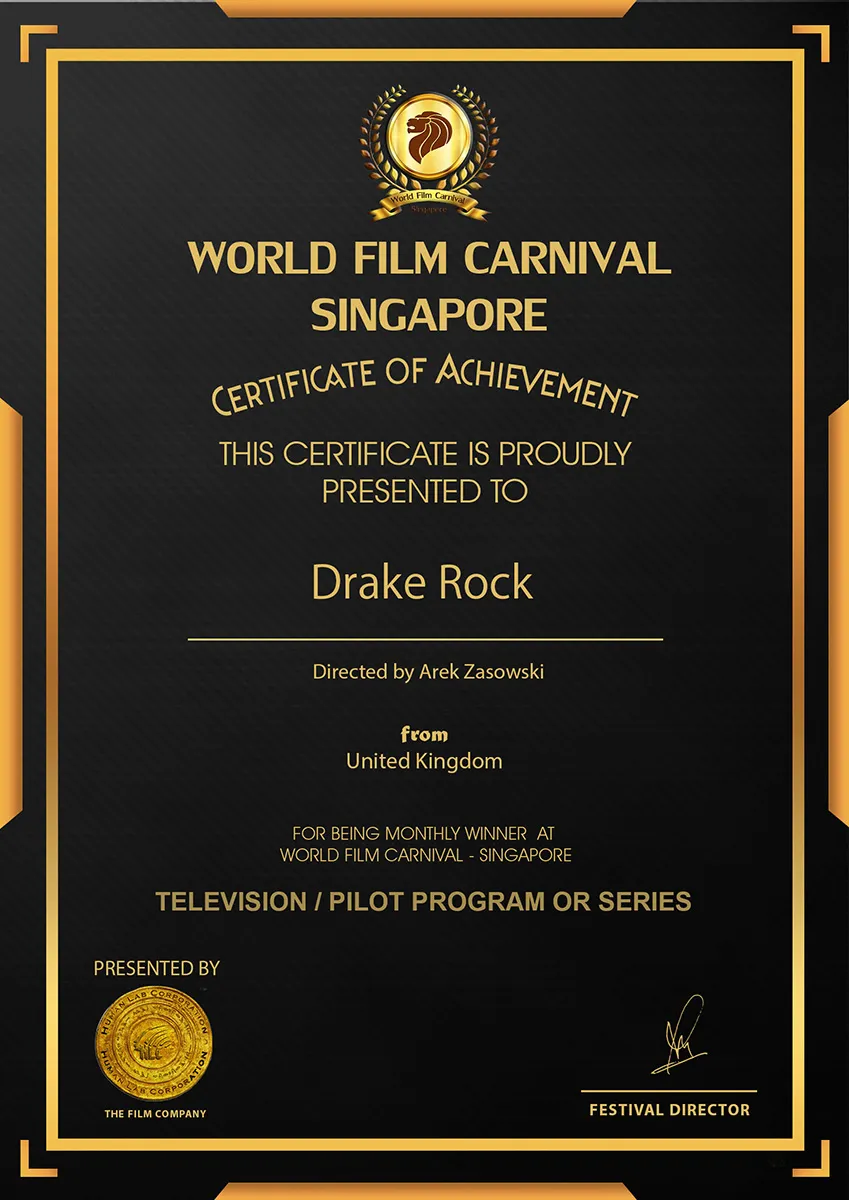 Drake Rock Monthly Winner Television Pilot Program or Series at World Film Carnival Singapore 2022