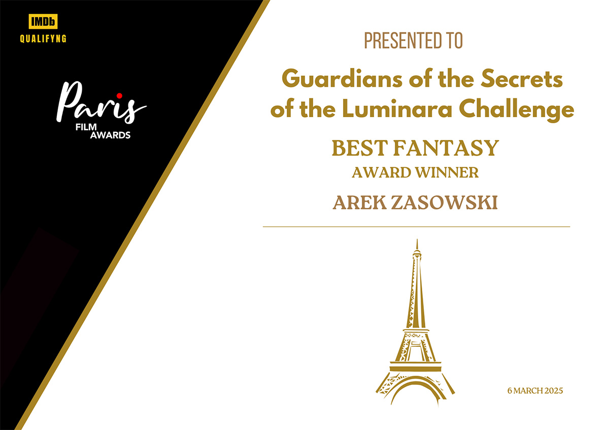 Guardians of the Secrets of the Luminara Challenge Best Fantasy Award Winner at Paris Film Awards Paris Île-de-France 2025