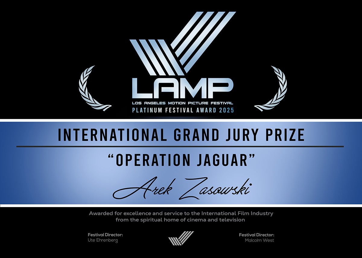 Operation Jaguar Platinum International Grand Jury Prize at Los Angeles Motion Picture Festival 2025