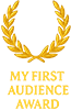 Gold milestone badge of Arek Zasowski’s first audience award in film